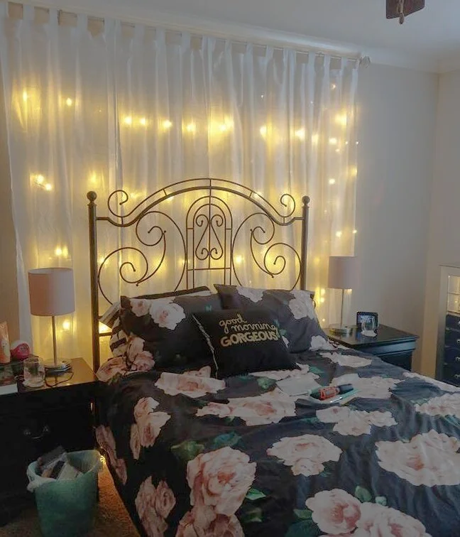 Light behind bed deals
